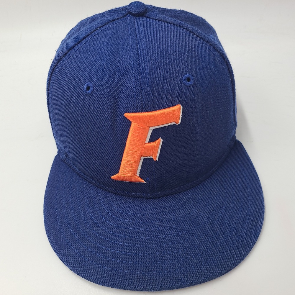 Florida Gators Hat Fitted 7 3/8 New Era 59Fifty Blue Orange NCAA University Wool